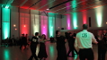 This image demonstrates competitive and social ballroom dancing both benefit from the skillful use of event lighting. Photo by Artistic Illumination.